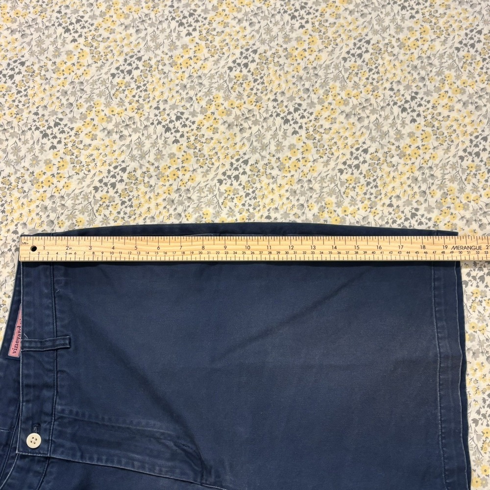 Vineyard Vines Club Shorts Mens Size 36 Blue Cotton Twill Chino Casual Preppy - Picture 8 of 11
